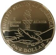 1 Dollar (Centennial Olympic Games, Paralympics) - Reverse