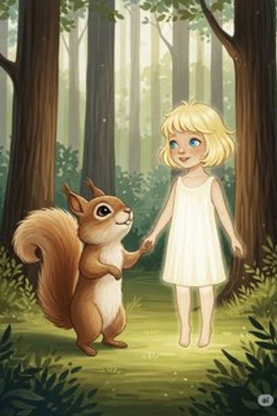 まいごのキラとリスのチップ fantasy story for 3-6 years children in Japanese featuring warm themes