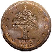 Civil War Merchant Token - I. Sommers Jones Wood Hotel (New York) - Reverse