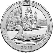 ¼ Dollar "Washington Quarter" (Voyageurs National Park, Minnesota) - Silver Proof - Reverse