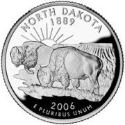 ¼ Dollar "Washington Quarter" (North Dakota - Silver Proof) - Reverse