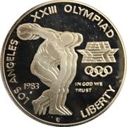1 Dollar (XXIII Olympiad Los Angeles) - Obverse