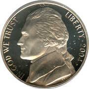 5 Cents "Jefferson Nickel" (Louisiana Purchase) - Obverse