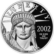 100 Dollars "American Platinum Eagle" (Bullion Coinage) - Obverse