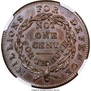 1 Cent (Millions For Defence, Not One Cent For Tribute) - Reverse