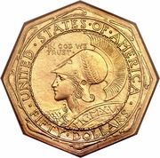 50 Dollars (Panama–Pacific Exposition) - Obverse