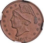 Cent - Civil War Merchant - Fred Loeffler, Grocer (Massillon, OH) - Reverse