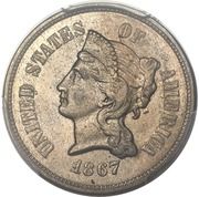 5 Cents "1867 Nickel" (Pattern; nickel) - Obverse