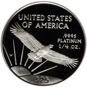 25 Dollars "American Platinum Eagle" (Bullion Coinage) - Reverse