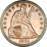 1 Dollar "Seated Liberty" (without motto) - Obverse