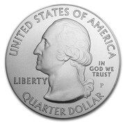 ¼ Dollar "Washington Quarter" (The Great Smoky Mountains - Silver 5 oz Bullion) - Obverse