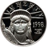 50 Dollars "American Platinum Eagle" (Bullion Coinage) - Obverse