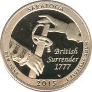 ¼ Dollar "Washington Quarter" (Saratoga National Historical Park, New York) - Reverse
