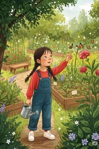 The Great Garden Exchange educational story for 7-12 years children in English featuring warm themes
