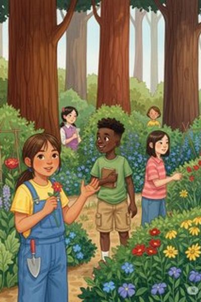The Great Garden Quest adventure story for 7-12 years children in English featuring warm themes