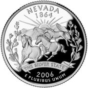 ¼ Dollar "Washington Quarter" (Nevada - Silver Proof) - Reverse