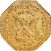 50 Dollars - United States Assay Office, Augustus Humbert Assay - Obverse