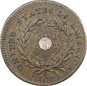 1 Cent "1792 Silver Center and Copper" (Pattern) - Reverse