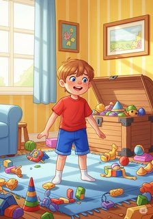 Sammy's Sparkling Room Adventure daily life story for 3-6 years children in English featuring inspiring themes