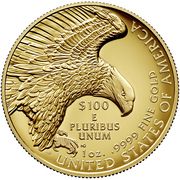 100 Dollars (American Liberty High Relief) - Reverse
