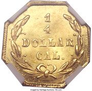 ¼ Dollar (California Territorial Gold "Liberty Head") - Reverse