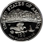 50 Dollars "American Platinum Eagle" (Bullion Coinage) - Reverse