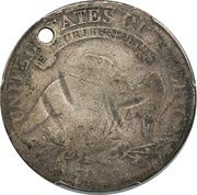 ½ Dollar (Counterstamped) - Reverse