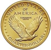 ¼ Dollar (Standing Liberty Quarter Centennial; Gold) - Reverse