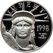 100 Dollars "American Platinum Eagle" (Bullion Coinage) - Obverse