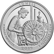 ¼ Dollar "Washington Quarter" (Lowell National Historical Park, Massachusetts) - Reverse