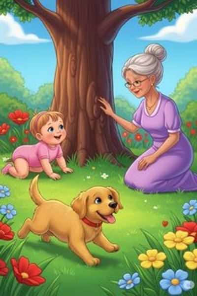 Sunny Day in the Garden educational story for 3-6 years children in English featuring warm themes