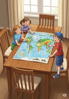 The Great Family Vacation Plan educational story for 7-12 years children in English featuring warm themes