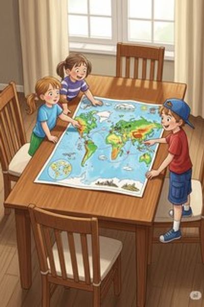The Great Family Vacation Plan educational story for 7-12 years children in English featuring warm themes