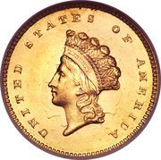 1 Dollar "Small Indian Head" (Type 2) - Obverse