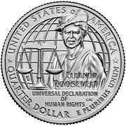 ¼ Dollar "Washington Quarter" (Eleanor Roosevelt) - Reverse