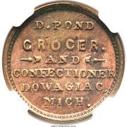 Civil War Merchant Token - D. Pond Grocer (Dowagiac, Michigan) - Obverse