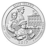 ¼ Dollar "Washington Quarter" (Ellis Island (Statue of Liberty National Monument), New Jersey - Silver 5 oz Bullion) - Reverse
