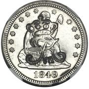 25 Cents - Frederik VII (Counterstamp) - Obverse