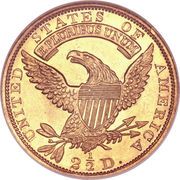2½ Dollars "Capped Head - Quarter Eagle" - Reverse