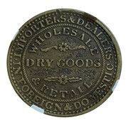 Hard Times Token - Isaac Barton and Co. Dry Goods (Philadelphia, PA) - Reverse