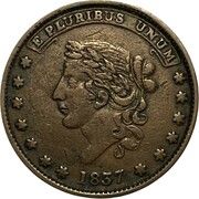 Hard Times Token - Liberty / Not One Cent - Obverse