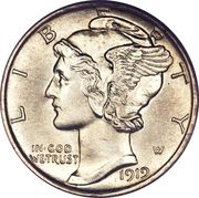 1 Dime "Mercury Dime" - Obverse