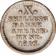 10 Skilling - Frederik VI - Reverse