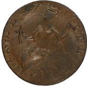 ½ Penny - Copper "Hercules Head" - Reverse