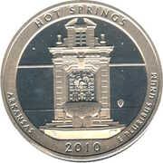 ¼ Dollar "Washington Quarter" (Hot Springs, Arkansas) - Reverse