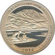 ¼ Dollar "Washington Quarter" (Great Sand Dunes, Colorado) - Reverse