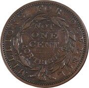 Hard Times Token - Liberty / Not One Cent - Reverse