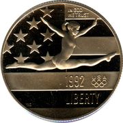 ½ Dollar (1992 Olympics) - Obverse