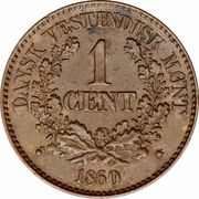 1 Cent - Frederik VII - Reverse