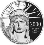 25 Dollars "American Platinum Eagle" (Bullion Coinage) - Obverse